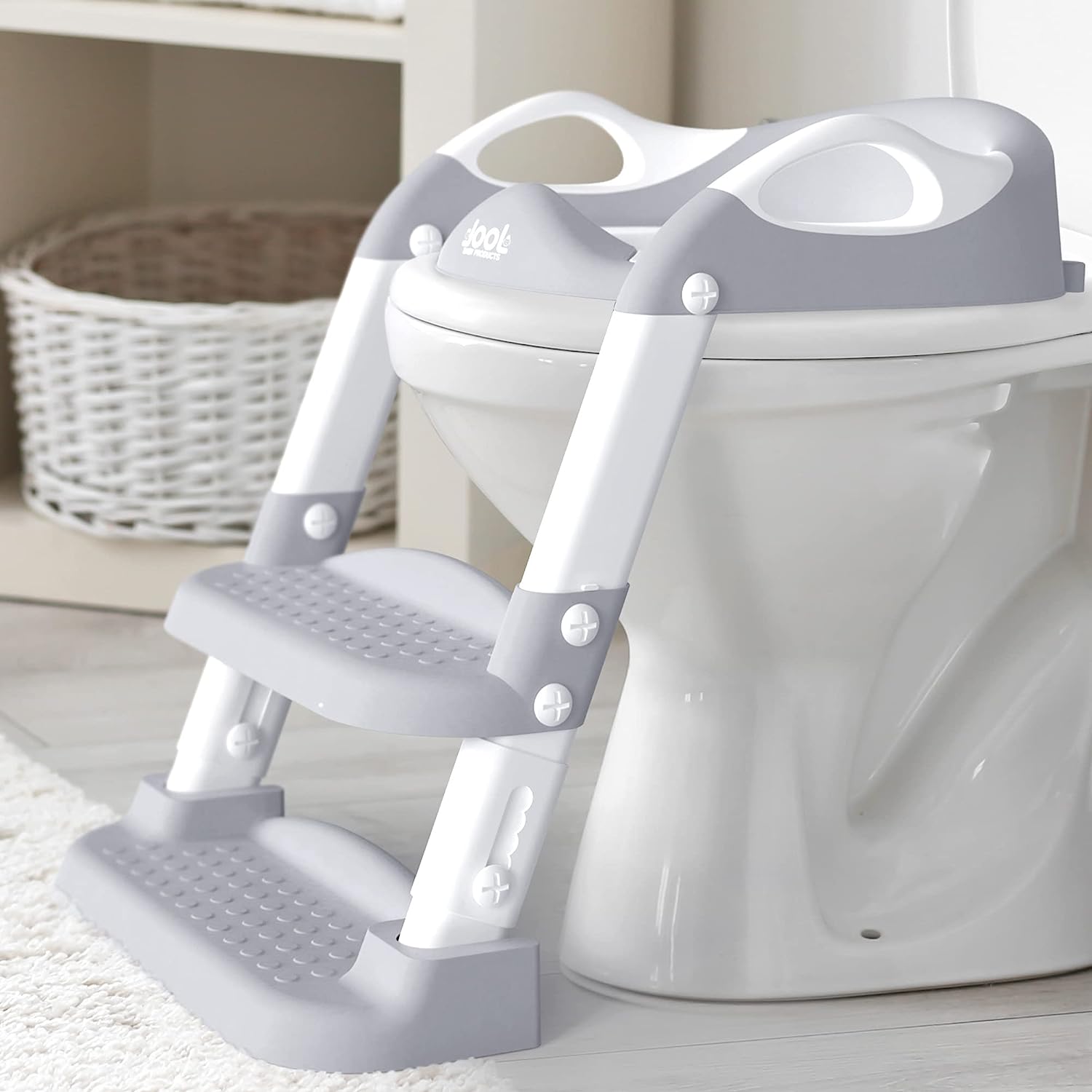 251025031447594_1 Potty Training Ladder - Soft Cushioned Seat, Adjustable Height, Collapsible, Non-Slip with Splash Guard - Ready Step Go! - Jool Baby - Image 1